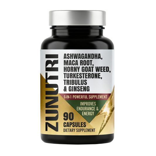 Zunutri® Ashwagandha, Maca Root, Horny Goat Weed, Turkesterone, Tribulus & Ginseng